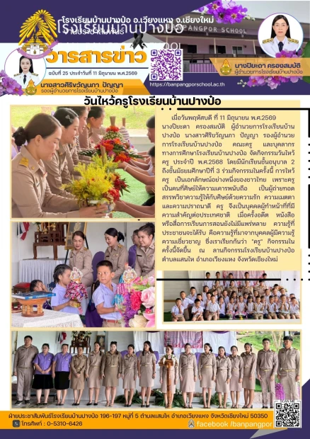 วันไหว้ครูโรงเรียนบ้านปางป๋อ